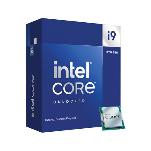 Intel Core i9-14900K 3.2GHz 24-Core LGA 1700 14th Gen Processor, 32 Threads, 36MB Cache Memory, 6GHz Max Turbo Frequency, Intel UHD Graphics 770, 2CH DDR5-5600 / 192GB Max Box Intel Core i9-14900K 3.2GHz 24-Core LGA 1700 14th Gen Processor, 32 Threads, 36MB Cache Memory, 6GHz Max Turbo Frequency, Intel UHD Graphics 770, 2CH DDR5-5600 / 192GB Max Box